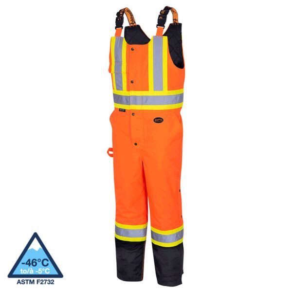 HI-VIZ 100% WATERPROOF QUILTED BIB PANT HI-VIZ ORANGE Thumbnail