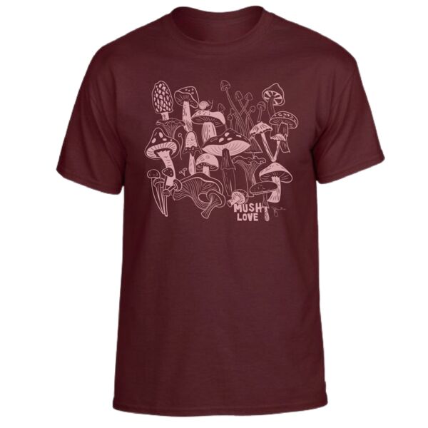 Mushroom T-Shirt (Maroon) Thumbnail