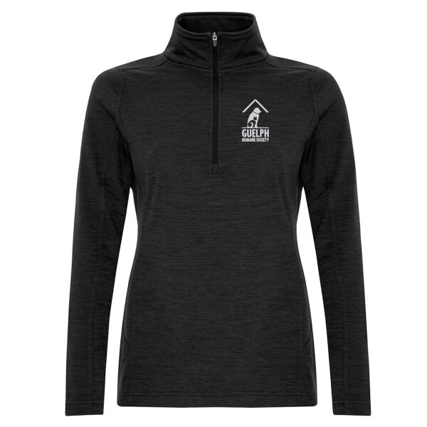Embroidered Ladies Dynamic Heather Fleece 1/2 Zip Sweatshirt Thumbnail